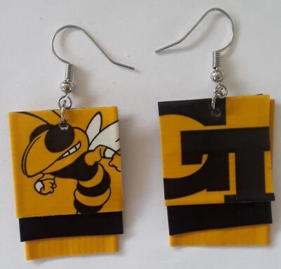 Georgia Tech School of Technology Chaquetas Amarillas NCAA Pendientes Cinta adhesiva Foto 1 de 3
