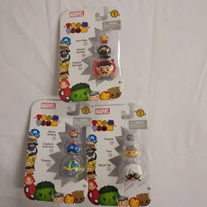 3 Marvel Tsum Series 1 Mini Figure Packs Thor Thanos Captain America Iron Man - Picture 1 of 7
