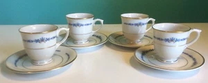 "Natalie"" Copa y Platillo Lamberton Marfil "Natalie"" Demitasse Set de 4 Hechos en Estados Unidos - Imagen 1 de 10