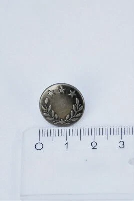 100 Qualitäts Nähfrei Jeansknöpfe Messing altsilber Eichenlaub Sterne 17 mm Ersa - Bild 1 von 2