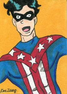 LANCELOT STRONG THE SHIELD Sketch Card by Korey Watkins - Picture 1 of 1