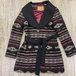 Powder River Outfitters Jacket Womens M Tribal Aztec Western Cowgirl Rodeo Gray - Picture 1 of 9