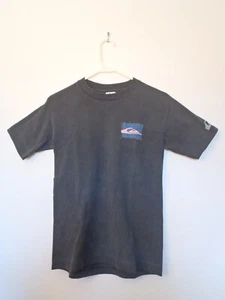 Quiksilver Youth Graphic Surf T-Shirt Vintage 1990's Black Size Large (14-16) - Picture 1 of 6