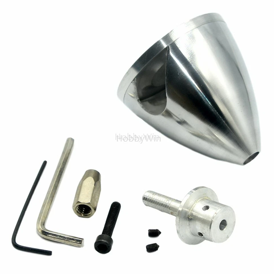 3 Blade Aluminum Spinner 2in 51mm for 4mm Shaft Motor Electric RC Model Airplane - Image 1 of 1