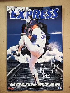 Nolan Ryan Vintage 1993 Kelloggs , “The Ryan Express” 9.5x13 Poster, Rangers HOF - Picture 1 of 4