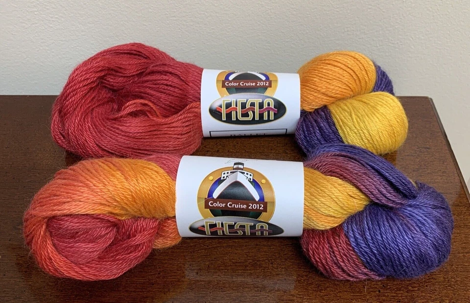 Fiesta Yarns Ballet 2 Hanks Color Cruise Rio De Janiero Rainbow Alpaca Tencel - Image 1 of 3
