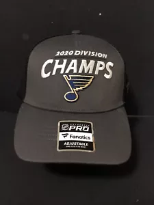 Fanatics NHL St. Louis Blues 2020 Division Champs Adjustable Hat - Picture 1 of 11