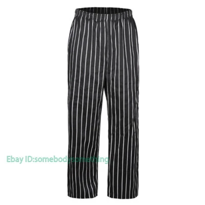 Men's Baggy Chef Pant Cargo Style Kitchen Work Uniform Elastic Waist Employee - Image 1 of 4