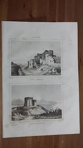 1836 Veduta: Rocca Imperiale e Castello di Melissa (Cosenza e Crotone Calabria) - Picture 1 of 1