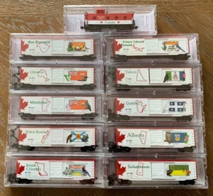 Seltene Mikrozüge N Maßstab 10 kanadische Provinzserie 50' Kastenwagen + Caboose - Bild 1 von 5