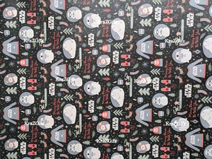 Star Wars Christmas Gift Wrapping Paper (SWWP1) ~ 2 Yards ~ Ships In A Roll - Picture 1 of 1
