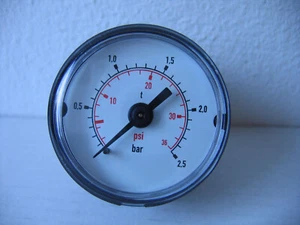 Druckmanometer 2,5 Bar Druckmesser Wasserdruckanzeige - Bild 1 von 3
