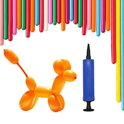 Modelling Balloon Kit, Long Twist Balloons for Creative Fun, Includes Pump