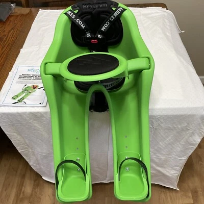 Asiento de seguridad portabicicletas delantero para niños iBert con rueda acolchada nueva verde Kazam Foto 1 de 4