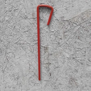 10x Clavijas metálicas para tienda de campaña de 6 mm de alta resistencia de 10" de largo. Nuevo Hecho a Mano - Acabado ROJO - NUEVO - Imagen 1 de 1