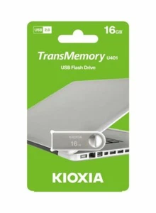 Kioxia U401 TransMemory 16GB/32GB/64GB USB 2.0  Silver Metal Flash Drive-UK - Picture 1 of 11