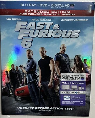 FAST & FURIOUS 6 BLU-RAY DVD EXTENDED EDITION Brand New Sealed Vin Diesel - Image 1 of 3