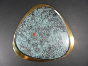 Brass Enameled Tray Beste Messing Qualitaisware Made in Israel 11" - Picture 1 of 6