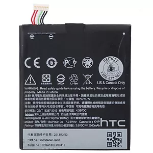 Batería interna genuina HTC Desire 610 612 2040mAh 3.8V B0P9O100 iones de litio nueva - Imagen 1 de 1