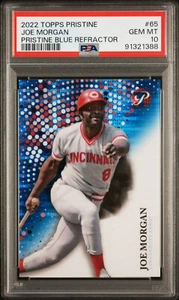 2022 Topps Pristine Joe Morgan PSA 10 Blue Refractor #/75 card CINCINNATI REDS - Bild 1 von 2
