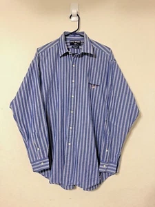 Vintage Ralph Lauren Polo Sport gestreiftes Hemd blau weiß Flagge Lowell lang Large - Bild 1 von 6