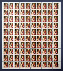US Stamps 1966 Mint Sheet 5 cent "Madonna and Child" Nov 2nd MNH SC# 1321 - Picture 1 of 6