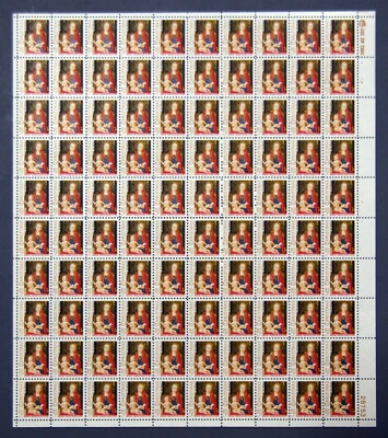US Stamps 1966 Mint Sheet 5 cent "Madonna and Child" Nov 2nd MNH SC# 1321 - Image 1 of 4