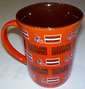 CLEVELAND BROWNS 12 oz. CERAMIC COFFEE MUG CUP MEMORY CO. NEW ORANGE - Picture 1 of 2