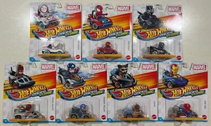NEW 2024 HOT WHEELS RACER VERSE MARVEL SPIDER GWEN,CAPTAIN AMERICA LOT 7 - Picture 1 of 2
