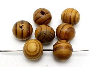 20 Natural Pattern Round Wood Beads BurlyWood 20mm(3/4") - Picture 1 of 4