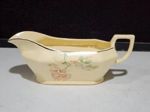 Vintage W132 GRAVY BOAT Homer Laughlin USA Octagon Briar Rose H 33 NO 7 - Picture 1 of 5