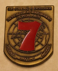 7th Special Forces Group Airborne 1st Spec Forces Commanders Army Challenge Coin - Picture 1 of 1