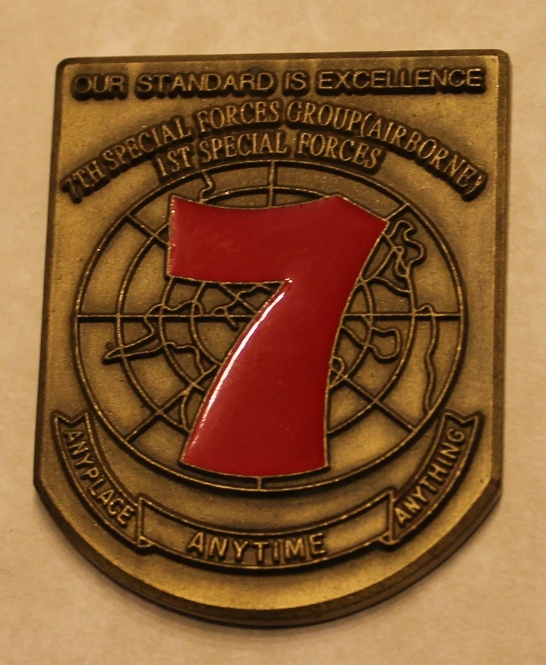 7th Special Forces Group Airborne 1st Spec Forces Commanders Army Challenge Coin - Image 1 of 1