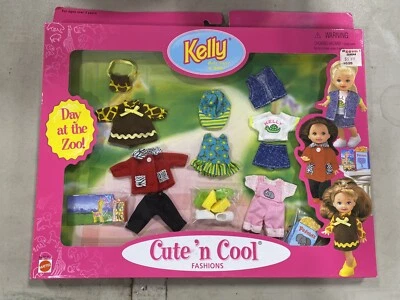 Mattel 1998 Barbie Kelly Cute 'n Cool Fashions Day at Zoo Set Muñeca Ropa J31 4 Foto 1 de 2