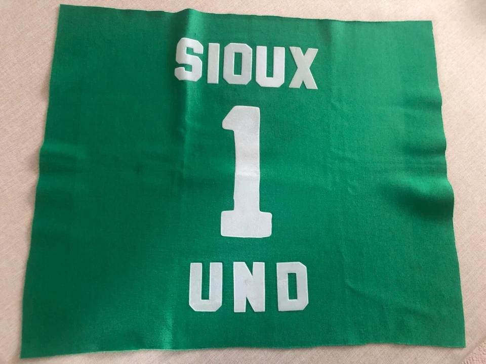 University of North Dakota Fighting Sioux embossed flag/banner, 15 x 18 - Image 1 of 4