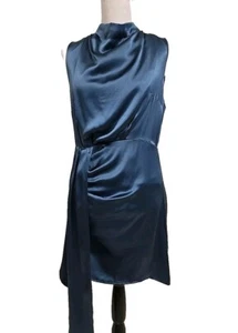 Vestido By Anthropologie Corte Cuello Simulado SEDA Azul Para Mujer Talla 10 Nuevo Con Etiquetas - Imagen 1 de 12