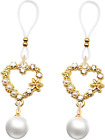 Nipple Jewelry Body Chains Women Non Non Piercing Nipple Noose Gold Heart Pearls