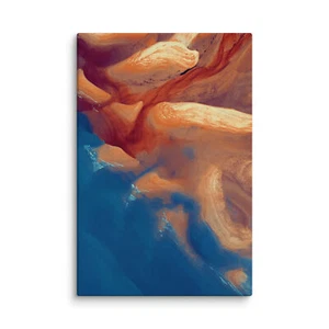 Impresión en lienzo arte de pared lago montaña paisaje abstracto - Imagen 1 de 5