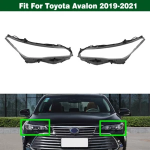 Pair Headlight Lens Cover Lampshade Shell Cap Clear For Toyota Avalon 2019-2021 - Foto 1 di 7
