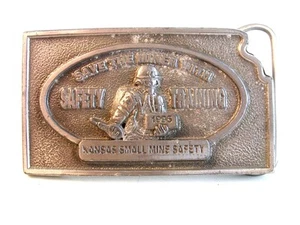 Kansas Small Mine Safety Save The Miner Gürtelschnalle - Bild 1 von 3