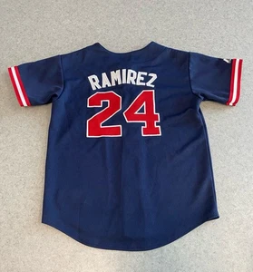 Vintage Majestic Manny Ramirez Boston Red Sox dunkelblau Trikot—Medium Jugend - Bild 1 von 7