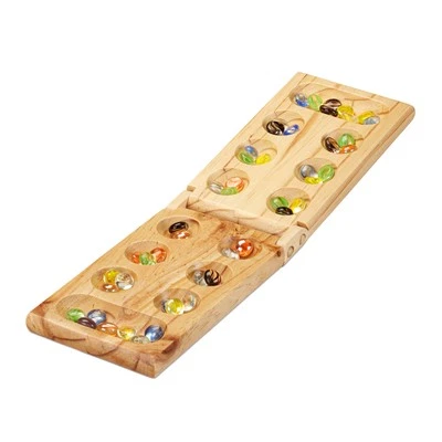 Kalaha spiel Mancala Brettspiel Strategiespiel für 2 Personen 48 Steine 600 g - Bild 1 von 4