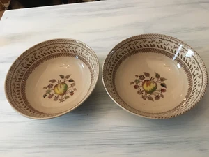 2 Obstproben (älter) von Johnson Bros 8 1/2" offene Servierschale England - Bild 1 von 6