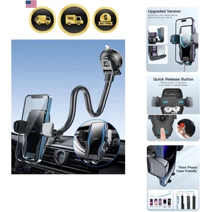 Soporte de teléfono de coche para para parabrisas tablero ventilación impermeable brazo de 13 pulgadas - Imagen 1 de 10