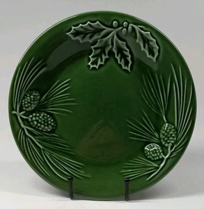 Lenox Rustic Pine 9" Salad Plates Pinecones Green 7 Available - Picture 1 of 15
