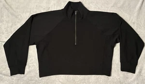 NWT NEW Women’s Express Black Spandex Stretch Zip Top Long Sleeve MSRP $58.00 - Picture 1 of 10