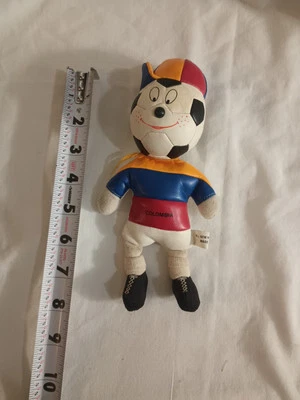 Vintage 1994 World Cup Columbia Soccer Head 8" Soft Vinyl Plush Doll Toy - Image 1 of 4