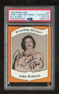 1983 Wrestling All Stars # 25 Jake Roberts Signed PSA DNA AUTO 9 - Picture 1 of 2