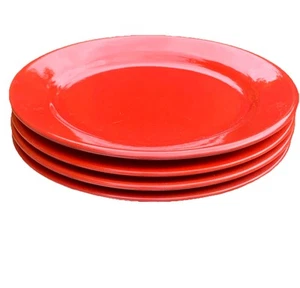 4er Set - PIER 1 Steingut 8 1/4" Salatteller - ROT - Made in Spain - HÜBSCH - Bild 1 von 10