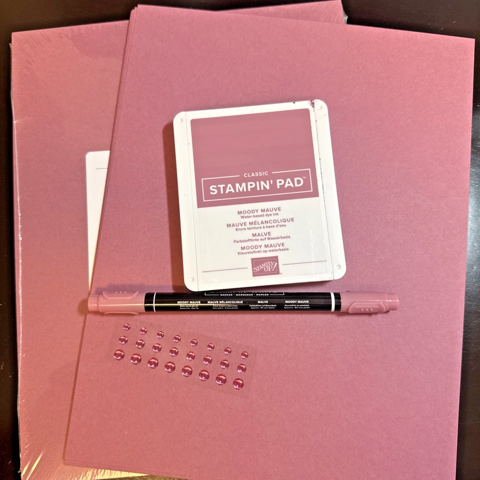 Stampin' Up! ¡Papel malva Moody, almohadilla de tinta y marcador! Foto 1 de 1